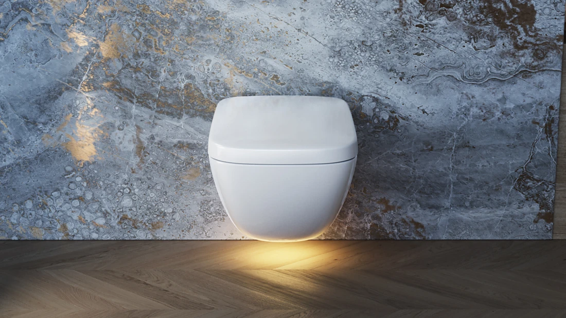 <p><span>NEOREST WX has a soft LED light to make it visible in the dark. Photo: TOTO</span><span></span></p>