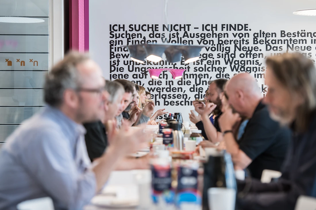 "I do not seek – I find ...": that is the slogan under which Nimbus employees take breakfast together every day. <br />Photo: René Müller