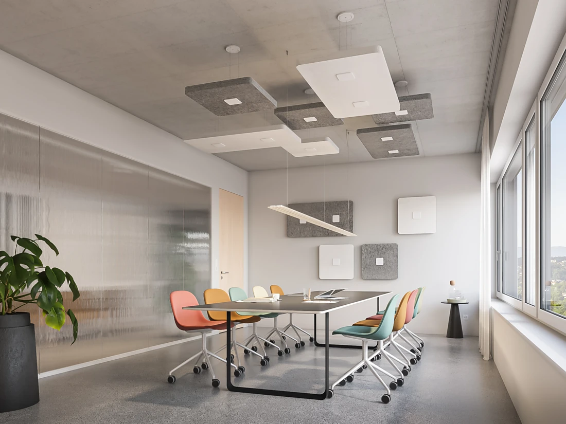 <p><span>Disc 'n' Dots provides an interesting alternative when room acoustics is bottom of the list in the design process and an additive solution is required to achieve a good result. Image: DesignRaum GmbH</span><span></span></p>