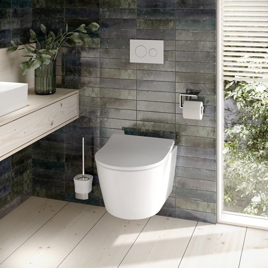 The new RP compact toilet from TOTO measures just 490 mm from front to back, making it the ideal toilet for small guest bathrooms or tight spaces. Photo: TOTO