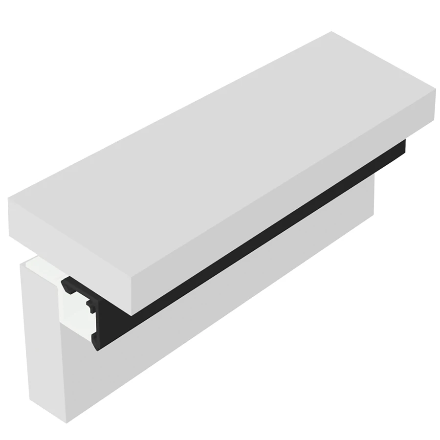 <p><span>H&auml;fele Loox LED light strips for indirect diffused light can be integrated and concealed in the new 5111 plinth profile. Figure: H&auml;fele </span></p>