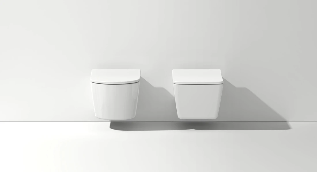 The latest study examined TOTO’s new RP and SP toilets. They offer the same features and hygiene benefits, but differ in their rounded (RP) and square (SP) designs. Photo: TOTO
