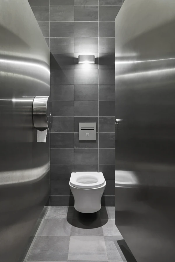  Die in den Toiletten installierten WC-Becken der Serie CF, die insbesondere aufgrund der hygienischen Eigenschaften gewählt wurden. <br />Foto: Francis Amiand.